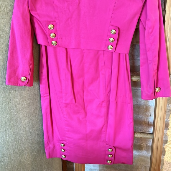 Mark Eisen fuschia denim suit from the late 1980s. Size 8 (current size 4-6) - Picture 8 of 9